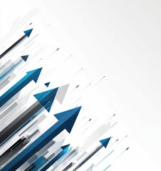 Vector background with abstract arrows in blue and gray.