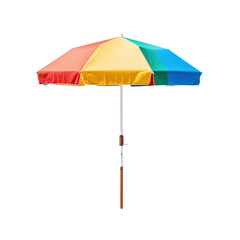 Obraz premium Colorful Mid-Century Modern Beach Umbrella with Geometric Design