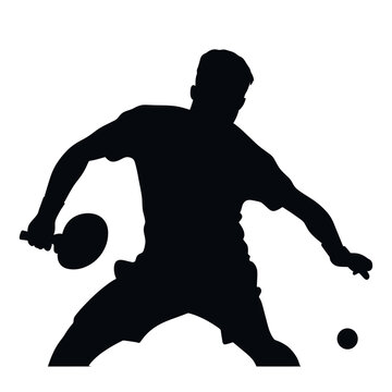 recommend clip art: Table Tennis player silhouette sports tennis vector