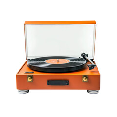 Fototapeta premium Vintage Record Player Displaying Classic Design and Style