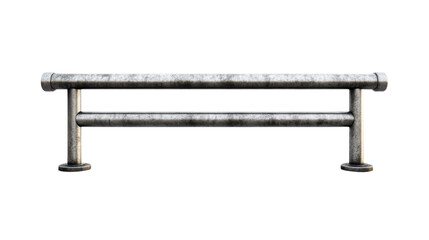 Guard red  rails. Highway roadside barrier on transparent background