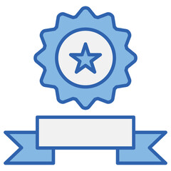 Badge Blue White Icon