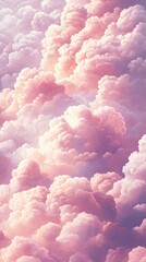 Pink and Purple Cloudscape Dreamy Pastel Sky