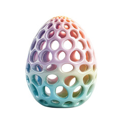 Vibrant 3D Easter Egg with Intricate Patterns and Design