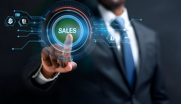 Increase sales volume, profit and revenue concept. Successful marketing strategy improving lead conversion