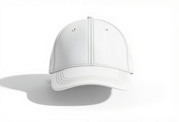 Fototapeta premium Clean White Baseball Cap: Minimalist Product Shot