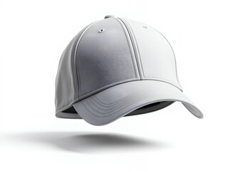 Obraz premium Blank White Baseball Cap: Minimalist Product Photography
