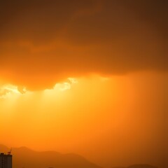 Fototapeta premium sunset in the mountains