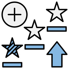 Level Blue Black Icon