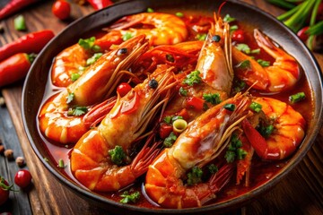 Spicy Prawn Dish Recipe - Delicious Seafood Photos, Rule of Thirds Composition