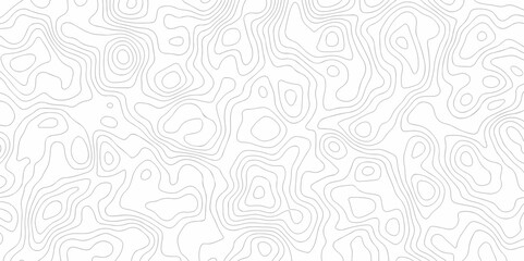 Abstract Vector geography landscape Topo contour map on white background, Topographic contour lines. Seamless pattern with lines Topographic map. Geographic mountain relief diagram line wave carve.	
