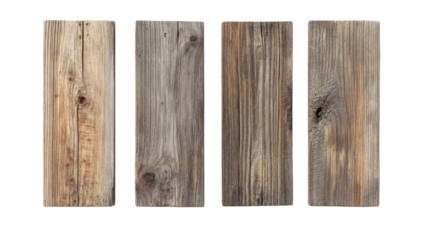 A piece of wood plank on transparent background