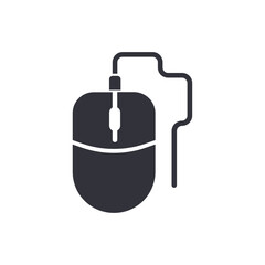 Mouse solid icons, minimalist vector illustration ,simple transparent graphic element .Isolated on white background