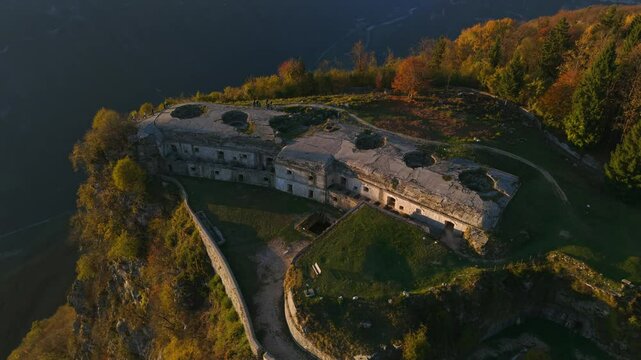 Aerial View Of Forte Corbin, Open-air Museum In Vicenza, Italy.