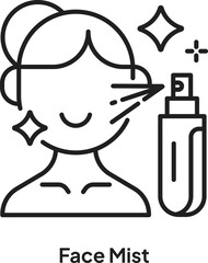 Face Mist Skin Care Product Vector Icon