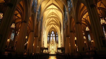 Fototapeta premium Majestic Interior of Saint John the Divine Cathedral