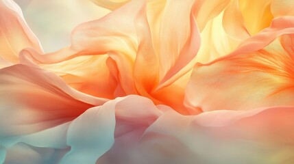 Softly Lit Flower Petals with Gentle Curves and Delicate Textures