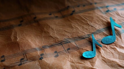 Musical Notes on Vintage Sheet Music: A Symphony of Serenity