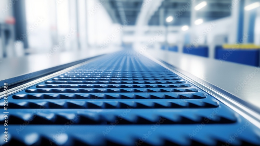 Poster advanced automated production line in a high-tech factory environment