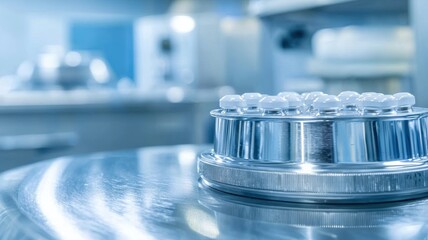 High-Tech Equipment in a Modern Pharmaceutical Plant for Advanced Production