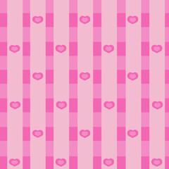 Vector Pink Heart Pattern with Floral Design for Valentine's Day