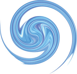 渦巻き・青い水の回転渦背景イラスト素材