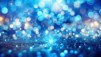 Captivating Double Exposure of Bokeh Patterns on a Blue Background for Stunning Visuals and Artistic Creations
