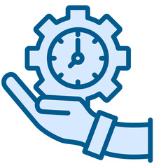 Obraz premium Time Management Clock Icon