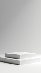 a white box with a black lid on a white surface