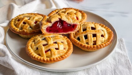 Sweet mini cherry pies, a delicious treat!