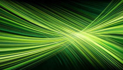 Obraz premium Abstract green streaks converging, vibrant and energetic.