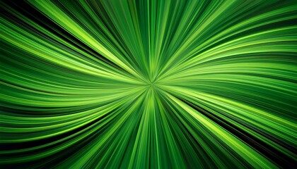 Vibrant green abstract radiating lines.  Nature inspired digital art.
