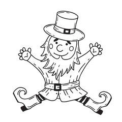 A delightful and cheerful Leprechaun Character for celebrating St. Patricks Day festivities