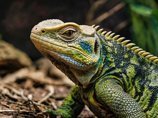 Obraz premium iguana on a branch