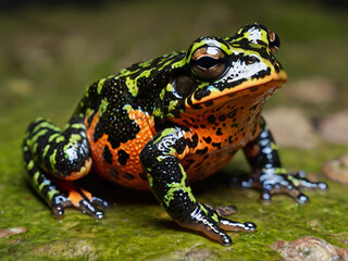 Fototapeta premium frog on a leaf