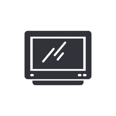 Microwave solid icons, minimalist vector illustration ,simple transparent graphic element .Isolated on white background