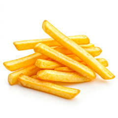 french fries isolated on white background