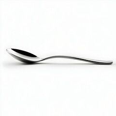 Modern spoon, isolated, white background, tableware