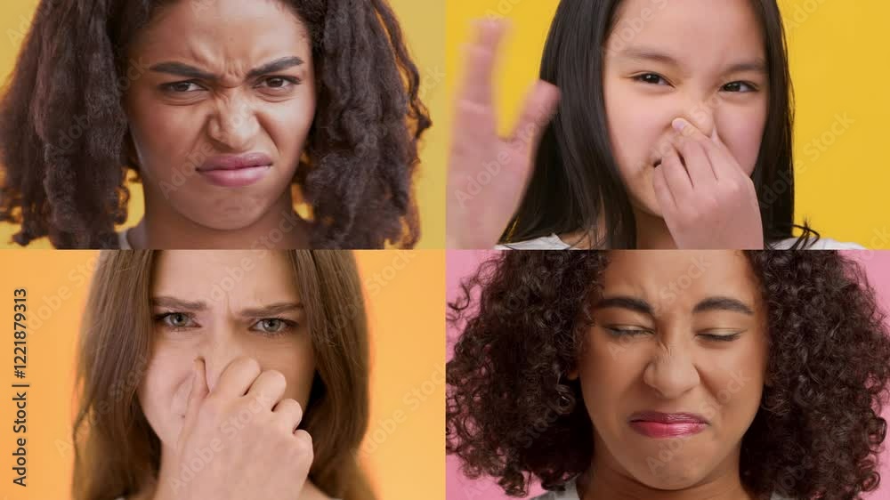 Poster a collection showcases diverse individuals displaying various emotions through their facial expressi