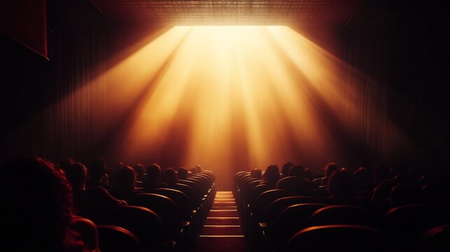Cinema Paradiso: A Golden Ray Illuminates the Audience