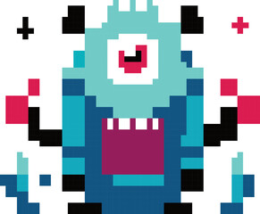 Pixel Cyclops Monster