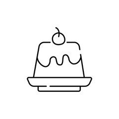 Pudding icon on a white background