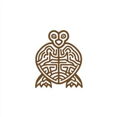Fototapeta premium Abstract Line Art Turtle Design Illustration