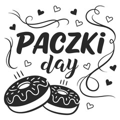 paczki day silhouette vector
