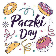 paczki day silhouette vector