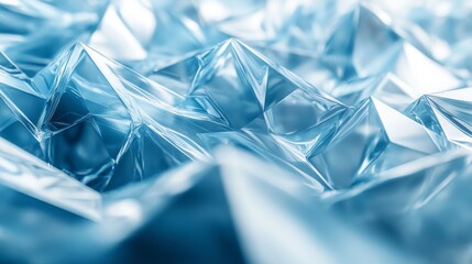 Abstract Crystalline Structure Blue Ice Glacial Formation