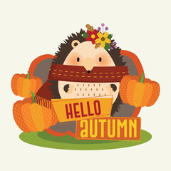 Animal and wildlife autumn vector banner design