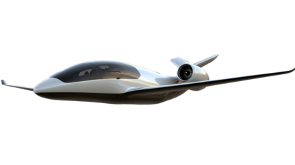 Private Jet Soaring: A sleek, futuristic private jet gracefully glides through the sky, a symbol of luxury, innovation, and freedom.