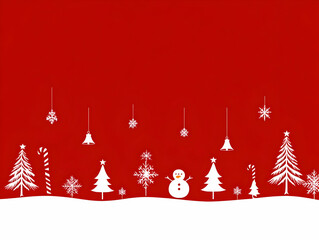 Red Christmas Illustration Background