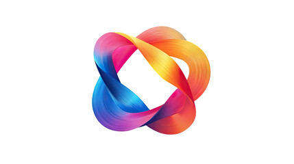 Abstract Intertwined Rainbow: Vibrant, flowing, and colorful abstract design with an intertwining rainbow motif that radiates energy and dynamism, perfect for modern and trendy designs.